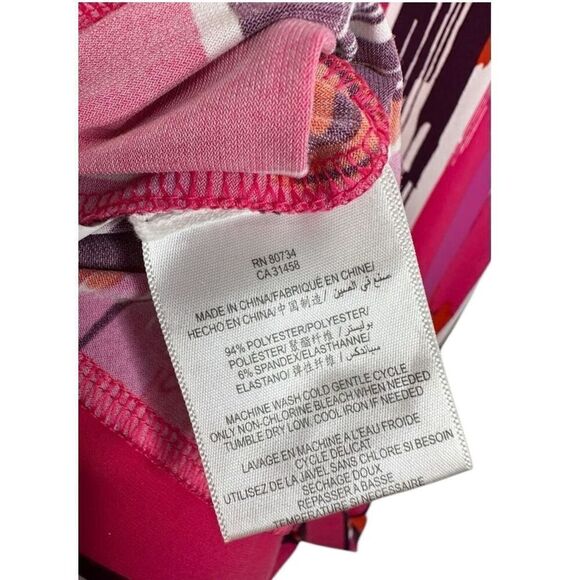 BcbgMaxAzria Dress Size XXS Psychedelic Mod Shift 3/4 Sleeve Multicolor V Neck - Picture 6 of 6